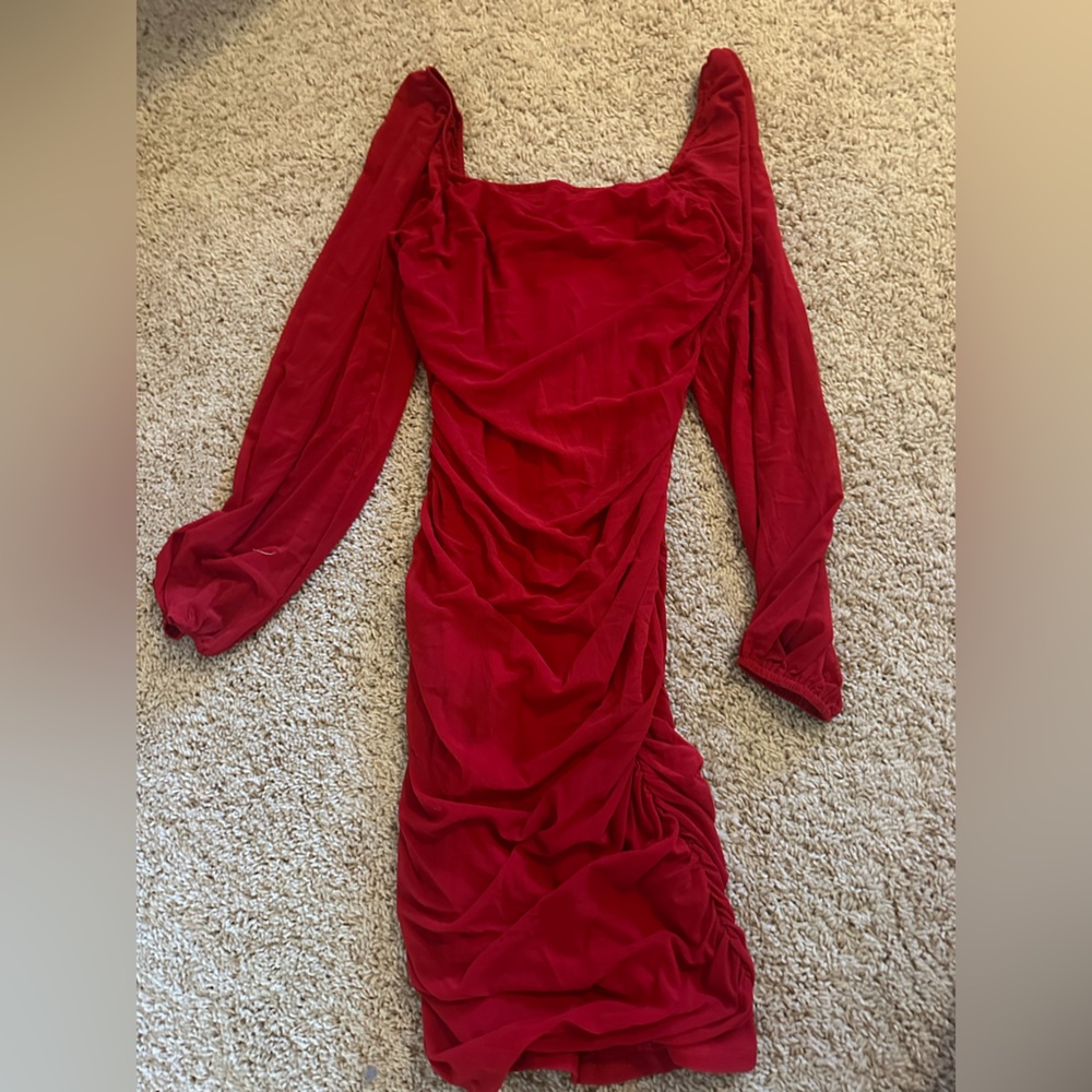 Amazon Red Long Sleeve Bodycon Dress Homecoming